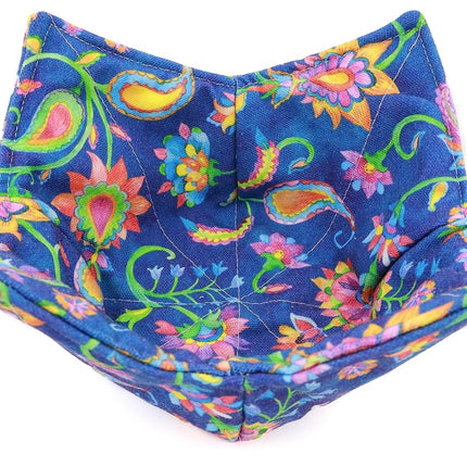 ROGITU Cotton Microwavable Bowl Cozy, Microwave-Safe Hot Bowl Holders, Soup Bowl Cozy Bowl Hot Pads (I)