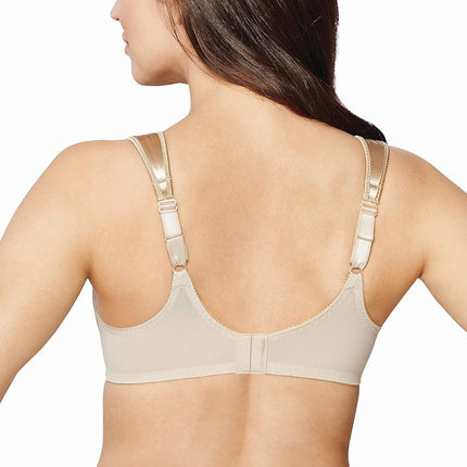Bali Satin Tracings Minimizer Bra, Underwire Bra, Full-Coverage Bra, Maximum Support Minimizer Underwire Bra, Nude, 38D