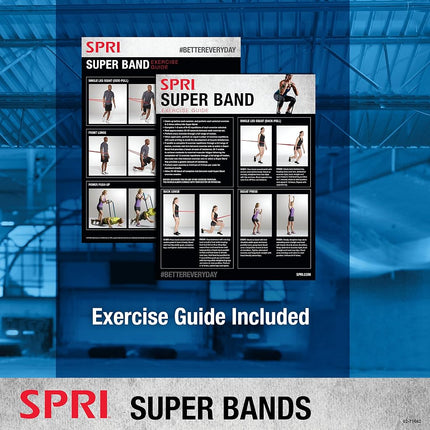Spri Unisex Weight Resistance Training Band, Red, One Size