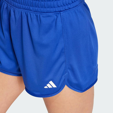 adidas Women's Pacer Essentials Knit High-Rise Shorts, Semi Lucid Blue, XXS/5L, Semi Lucid Blue, XXS / 5L
