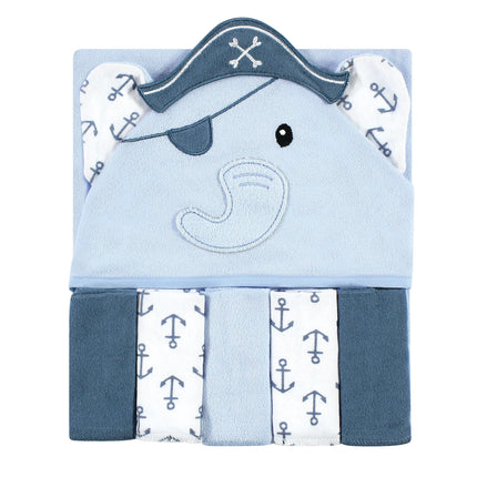 Hudson Baby Unisex Baby Hooded Towel and Five Wash
