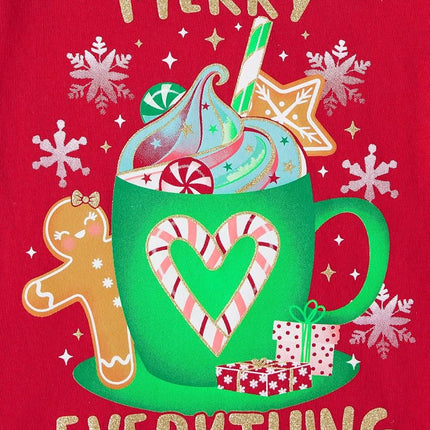 The Children's Place Baby Girls' and Toddler Assorted Everyday Short Sleeve Graphic T-Shirts, Xmas Tree/Xmas Merry 2-Pack, 12-18 Months