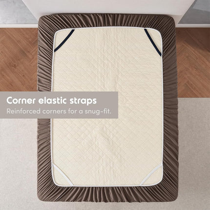 Nestl Bedding 21" Deep Pocket Fitted Sheet – 1800 Deep Pocket Bed Sheet – Hotel Luxury Double Brushed Microfiber Sheets – Deep Pocket Fitted Sheet - Twin/Chocolate Brown