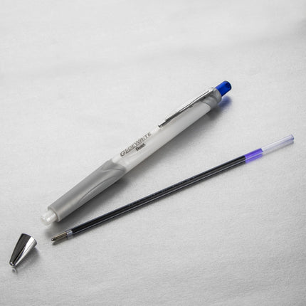 Pentel Glidewrite Signature Ballpoint Pen, (1.0mm) Medium, White Barrel, Blue Ink, 3-pk (BX930WBP3C)