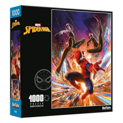 Buffalo Games Marvel Spider-Man Webslinging Into The Night 1000 Piece Jigsaw Puzzle for Adults – Action-Packed Marvel Jigsaw Puzzle Made in The USA