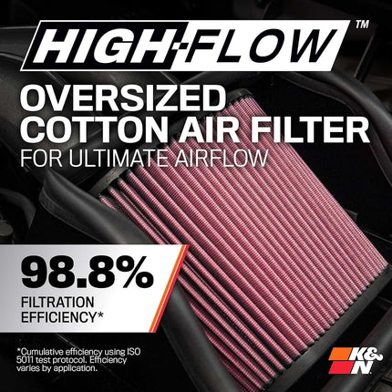 K&N Aircharger Kit Compatible with Ford F150 (Raptor)/Expedition/Navigator 3.5L 2017-2021 (63-2599)