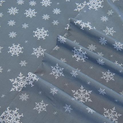 Elegant Comfort Luxury Soft Bed Sheets Holiday Pattern 1500 Premium Hotel Quality Microfiber - Softness Wrinkle and Fade Resistant (6-Piece) Bedding Set, Queen, Snowflake-Gray