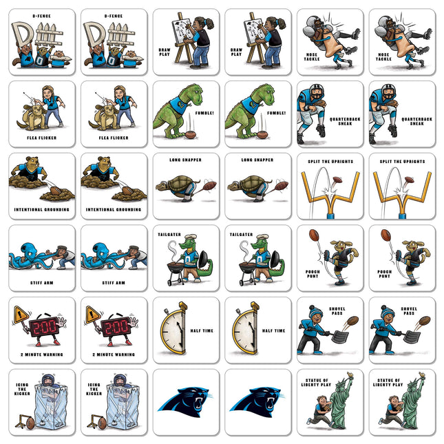YouTheFan NFL Carolina Panthers Licensed Memory Match Game