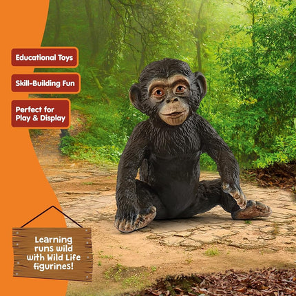 Schleich Wild Life - Chimpanzee Cub Toy Figurine - Kids Ages 3+ | 14884