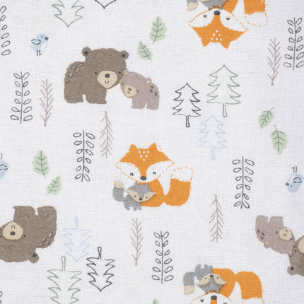Manta de algodón 100 % de franela para recibir al bebé, para recién nacidos, niños pequeños, de la marca Gerber, color blanco Woodland, paquete de 5 unidades