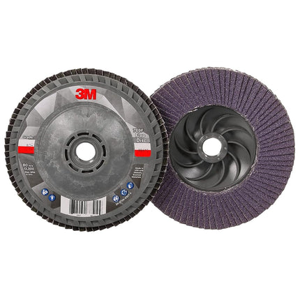 3M Flap Disc 769F, Type 27 Quick Change, 80+, 4-1/