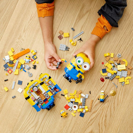 LEGO Minions: Brick-Built Minions and Their Lair (75551) Building Kit for Kids, Great Birthday Present for Kids Who Love Minion Toys and Kevin, Bob and Stuart Minion Characters, New 2020 (876 Pieces)