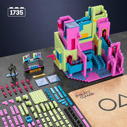 MEGA Squid Game Action Figure Building Toy The Staircase with 1707 Pieces, Motion and Poseable Figure, for Collectors, HYL45