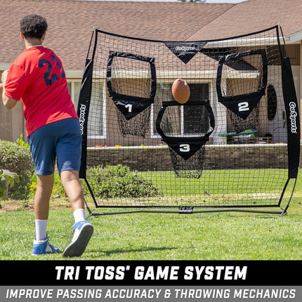 GoSports 6 x 6 ft Football Throwing Net -6 x 6 ft Black