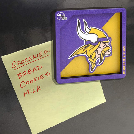 YouTheFan NFL Minnesota Vikings 3D Logo Series Magnets