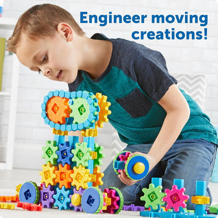 Learning Resources Gears! Gears! Gears! Mega Builds, STEM Building Set, Gears Toys for Kids, 235 Piece, Ages 4+, STEM Toys
