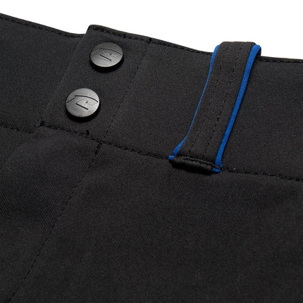 Pantalon de softball CHAMPRO Surge traditionnel taille basse pour homme avec liseré tressé de couleur contrastante, noir, royal, très grand