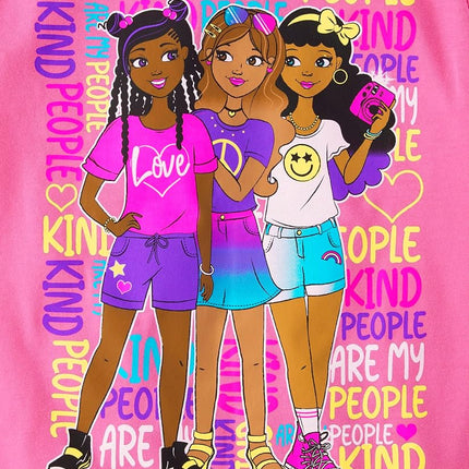 The Children's Place Girls Kindness, Love, Equality Short Sleeve Graphic T Shirts, Girl/Peace Love Unity/Kind 3-Pack, Large
