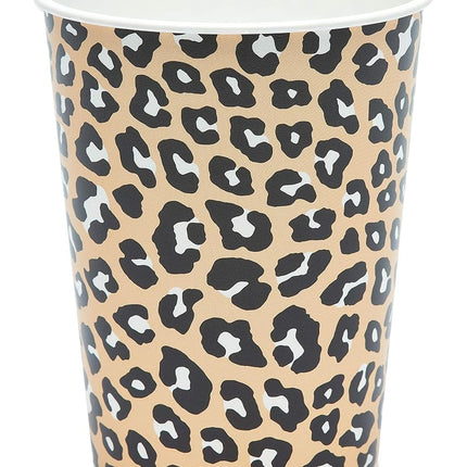American Greetings Leopard Print Party Cups, 16 oz. Reusable Plastic Cups (8-Count)