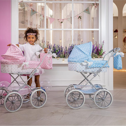 JC Toys | Berenguer Boutique | Royal Pram in Blue | Ages 3+