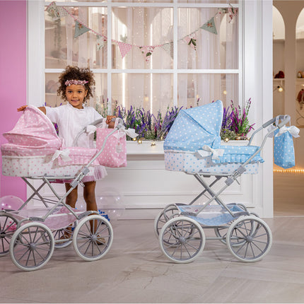 JC Toys | Berenguer Boutique | Royal Pram in Blue | Ages 3+