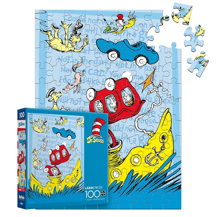 Buffalo Games - Dr. Seuss Enterprises - I Will Not Eat Green Eggs and Ham - Jigsaw Puzzle - Perfect for Game Nights - Finished Size is 15.00 x 11.00