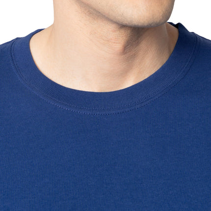 Fruit of The Loom Camisetas de algodón Eversoft para hombre, transpirables y que absorben la humedad con control de olores, tallas S-4x, cuello redondo - Paquete de 2 - Azul, Grande EE. UU.
