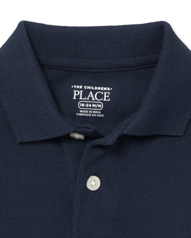 Polo de manga corta para bebé niño de The Children's Place, paquete de dos, náutico, 9-12 meses