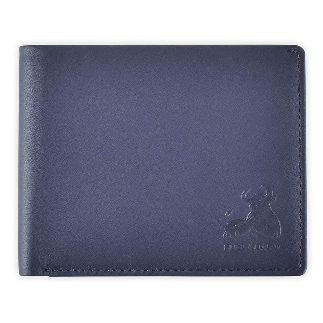 RFID Bifold Leather Wallet for Men with Flip Up ID
