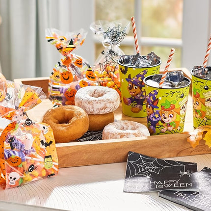 American Greetings 50-Count Beverage Napkins, Spiderweb Halloween Party Supplies