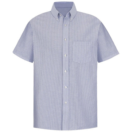 Red Kap Men's Executive Oxford Dress Shirt, Short Sleeve Button, White, 165" Neck