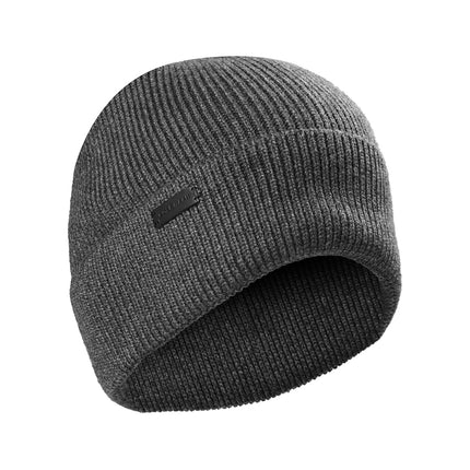 Cole Haan Heritage Rib Cuff Wool Beanie Hat, One Size, Guaranteed Grey, One Size