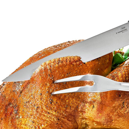 OXO Carving Set |Soft-Grip Duo Designed for Effortless Carving and Serving |2-Piece Fork & Knife Set | Spear, Secure, Cut & Serve Roasted Meat