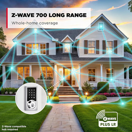 Kwikset 99180-011 HomeConnect 918 Contemporary in Polished Chrome Electronic Deadbolt