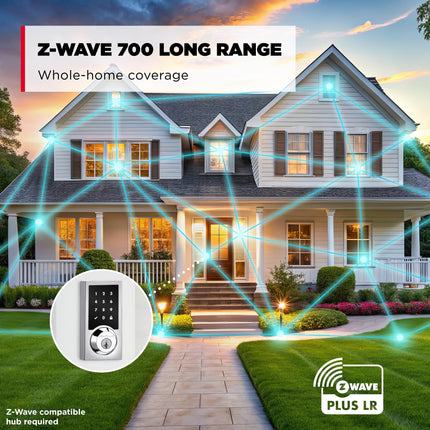 Kwikset 99180-011 HomeConnect 918 Contemporary in Polished Chrome Electronic Deadbolt
