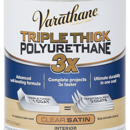 Rust-Oleum 284473 Varathane Triple Thick Polyurethane, Satin