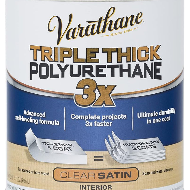 Rust-Oleum 284473 Varathane Triple Thick Polyurethane, Satin