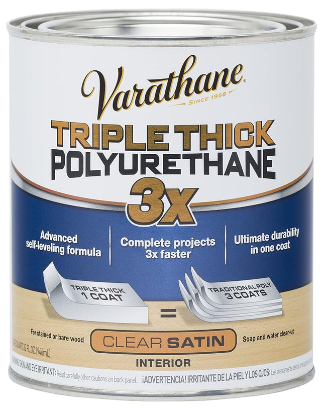 Rust-Oleum 284473 Varathane Triple Thick Polyurethane, Satin