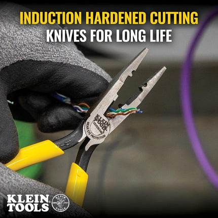 Klein Tools Vdv026-049 Connector Crimping Long-Nose Pliers