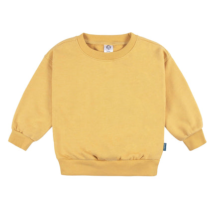 Gerber Baby Girls' Toddler 2-piece Fleece Sweatshirt and Jogger Set, Yellow Solid, 12 Months