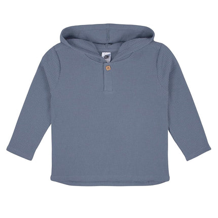 Gerber baby-boys Toddler 2-piece Waffle Hooded Top & Jogger Set, Blue, 12 Months