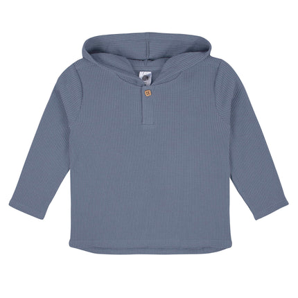 Gerber baby-boys Toddler 2-piece Waffle Hooded Top & Jogger Set, Blue, 18 Months