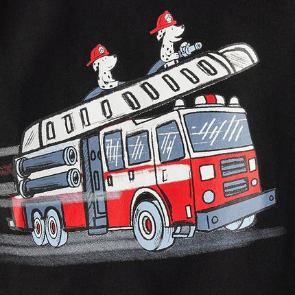 The Children's Place Baby Toddler Girl Short Sleeve Graphic T-Shirt 3-Pack, Play Repeat/Fire Truck/Baseball, 4T