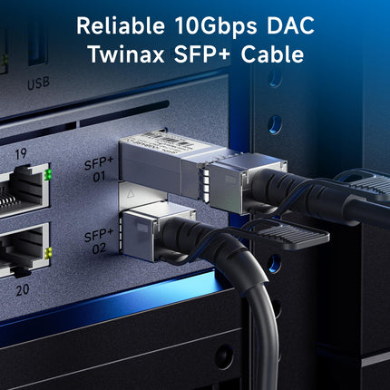 Cable Matters Cable SFP Twinax DAC de 10 Gbps - 2 m / 6.6 pies, Cable Twinax SFP+ de Cobre de Conexión Directa Pasiva 10GBASE-CU, Compatible con Dispositivos Cisco, Ubiquiti, Huawei, Netgear y Supermicro