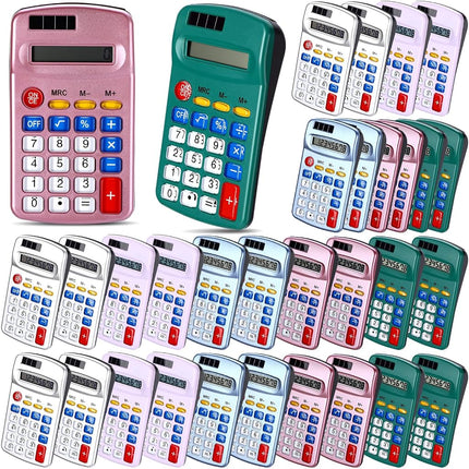 Flutesan 30 Pack Pocket Calculator Small Battery P