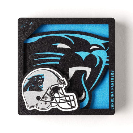 YouTheFan NFL Carolina Panthers 3D Logo Series Magnets