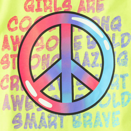 The Children's Place Girls' Trends,Icons Short Sleeve Graphic T-Shirts,multipacks, Smart Girl/Smile/Peace/Power, Large