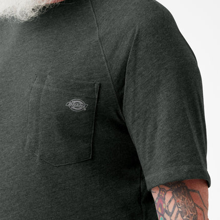 Dickies Men's Cooling Short Sleeve Pocket T-Shirt, Hunter Green Heather, S