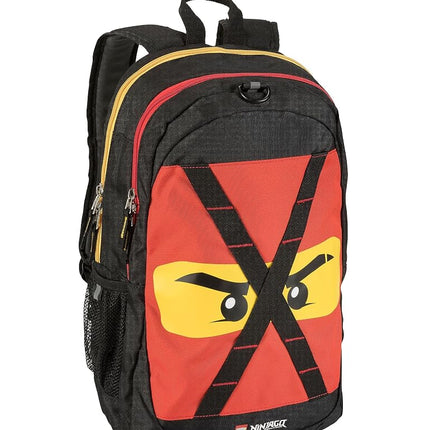 LEGO NINJAGO Future Kids School Backpack Bookbag, for Travel, On-the-Go, Back to School, Boys and Girls, with Adjustable Padded Straps, Red