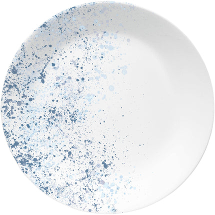 Corelle 18-piece Dinner Set, Indigo Speckle, Blue and White for 6, Chip Resistant Dinnerware, Includes 26cm Dinner Plates, 17cm Salad/Side Plates and 530ml Soup/Cereal Bowls